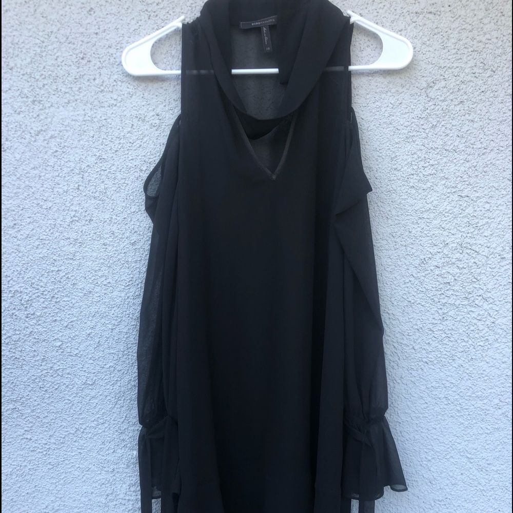 Black chiffon dress